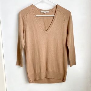 [Preloved] Loft 3/4 Sleeve VNeck Fitting Sweater